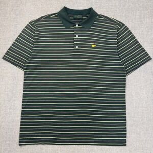 Amen Corner Masters Polo Shirt Men's M Green Striped Augusta Golf